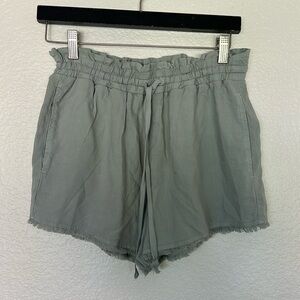 Cloth and stone, medium, sage, drawstring shorts